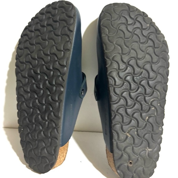 Birkenstock blue Boston oiled Leather mules Clogs - Picture 4 of 5